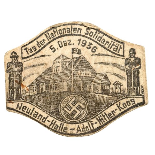 Third Reich Nazi Tag der Nationalen Solidaritat Tinnie Badge