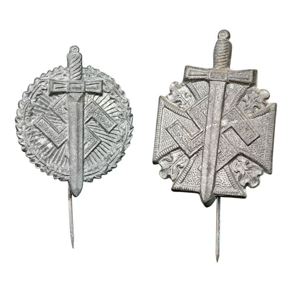 Third Reich Nazi Badge Pin Set