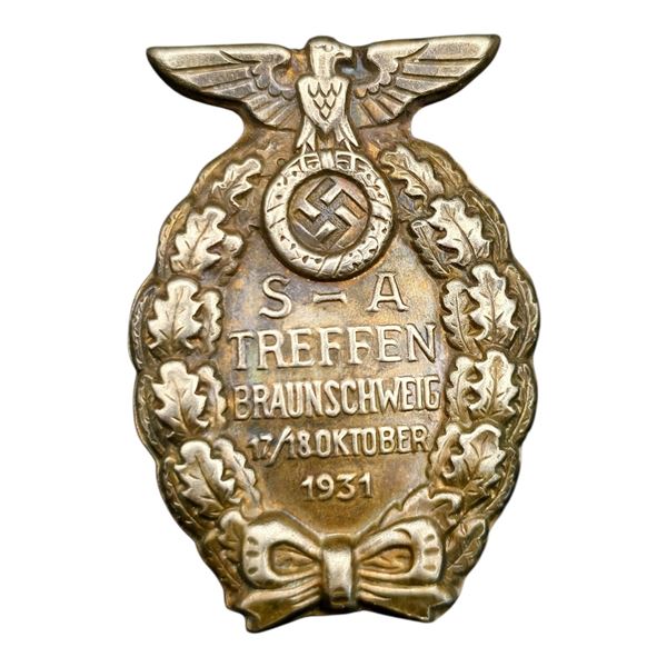 NSDAP SA Treffen Braunschweig 1931 Badge