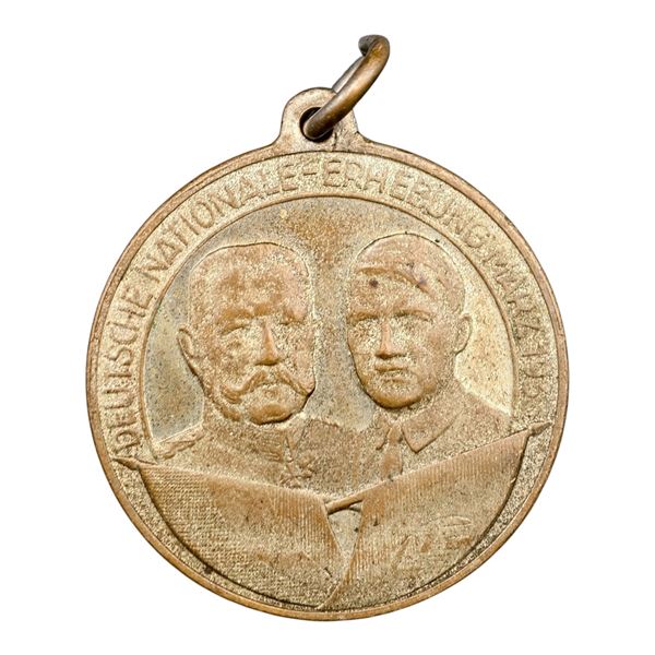Adolf Hitler Hindenburg 1933 Commemorative Medal