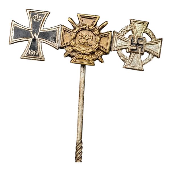 Third Reich Nazi 1914 Iron Cross 25 Year Faithful Service Stickpin