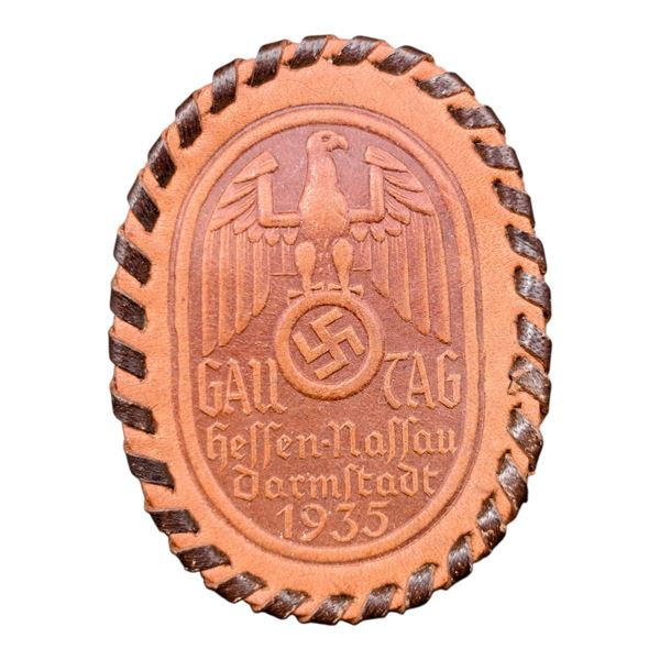 Third Reich Nazi Gau Tag 1935 Tinnie Badge