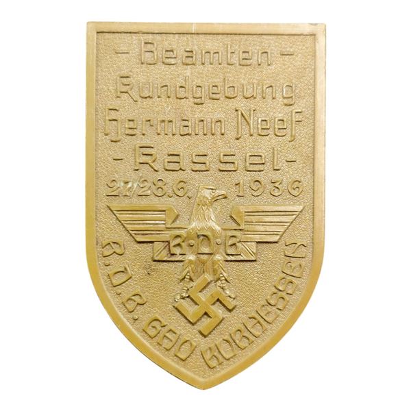 Third Reich Nazi RDB 1936 Tinnie Badge
