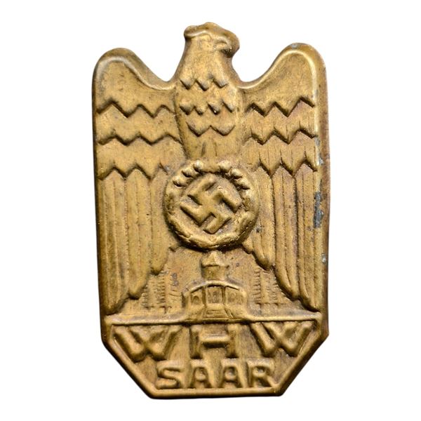 Third Reich Nazi WHW Saar Tinnie Badge