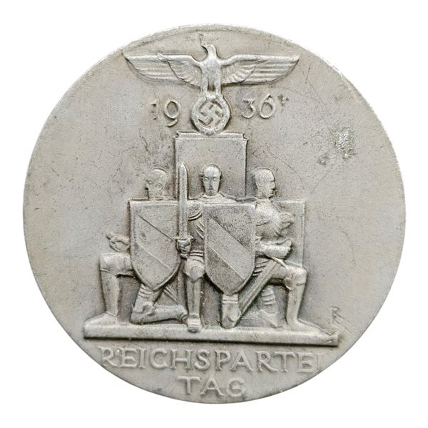 Third Reich Nazi Reichsparteitag 1936 Tinnie Badge