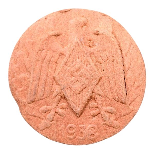 Third Reich Nazi Hitler Youth 1938 Tinnie Badge