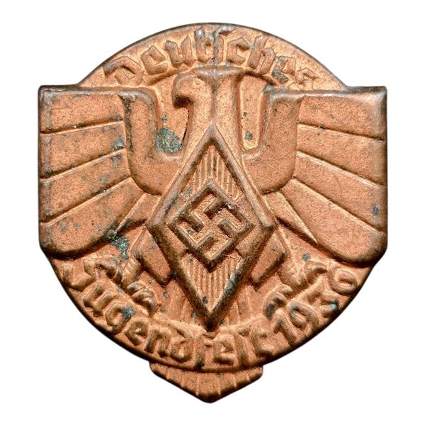 Third Reich Nazi Hitler Youth Jugendfest Tinnie Badge
