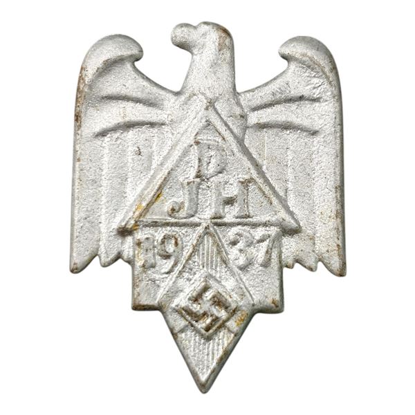 Third Reich Nazi Hitler Youth DJH Badge Tinnie