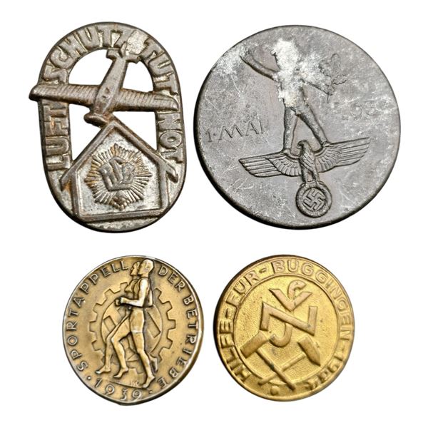 Third Reich Nazi Tinnie Badge Set