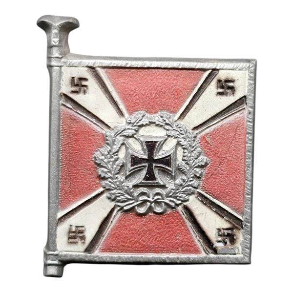 Third Reich Nazi Standard Flag Tinnie Badge