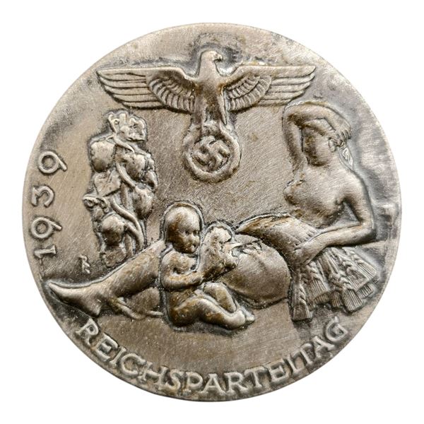 Third Reich Nazi Reichsparteitag 1939 Nuremberg Resident Tinnie Badge