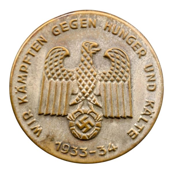 Third Reich Nazi Hunger 1934 Tinnie Badge