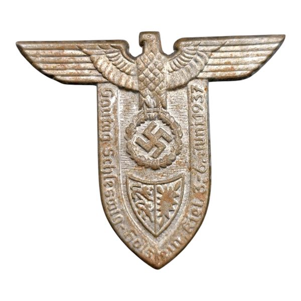 Third Reich Nazi Gautag Schleswig 1937 Tinnie Badge