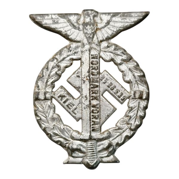 Third Reich Nazi Kiel Nordmark 1935 Tinnie Badge