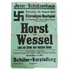 Early Third Reich Propaganda Poster for Horst Wessel – Life and Death of a German Man