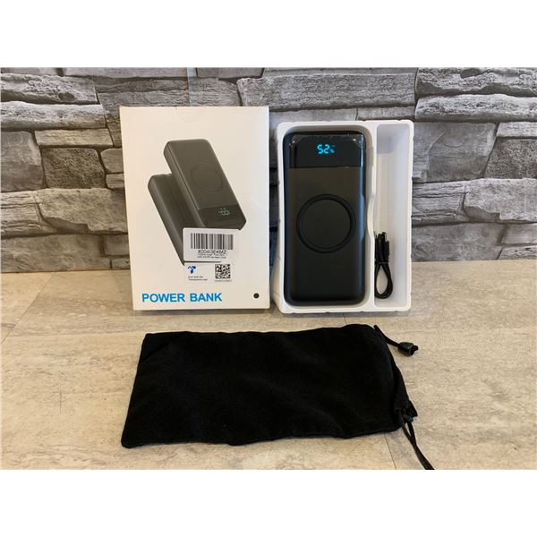 Wireless Portable Charger - 40800mAh Power Bank With Built In Cables