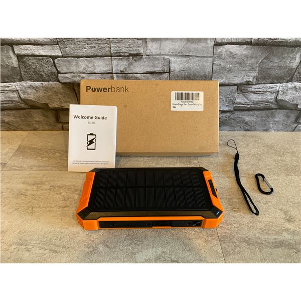 Solar Charging Power Bank - 48800mAh - Built In Cables