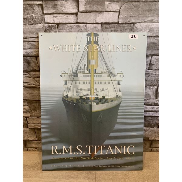Metal Sign - R.M.S. Titanic