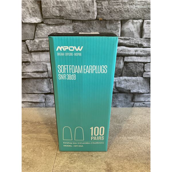 Mpow Soft Foam Earplugs SNR 38dB