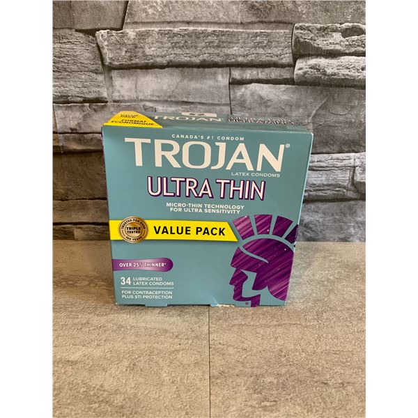 34 Pack Trojan Latex Condoms - Ultra Thin