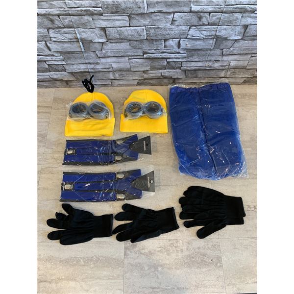 2 Minion Costumer - Skirt - Suspenders - Gloves