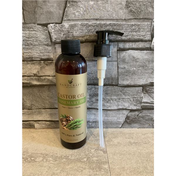 Handcraft Blends Castor Oil - Rosemary Oil - Hair - Skin - Nails - 8fl oz