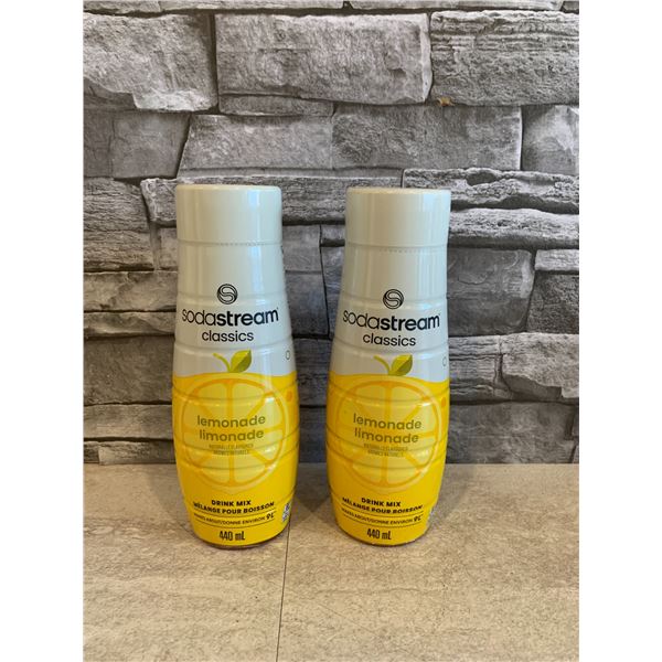 Lot of 2 Sodastream Classics Lemonade 440ml Each