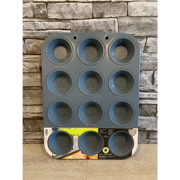 Non Stick Bakeware - 12 Molds Ribbed Tart Pan