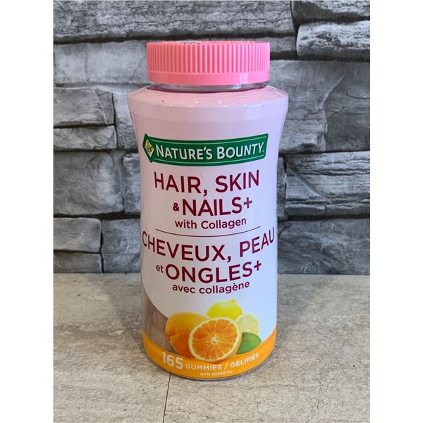 Natures Bounty - 165 Gummies - Hair Skin Nails + Collagen - Citrus Flavor