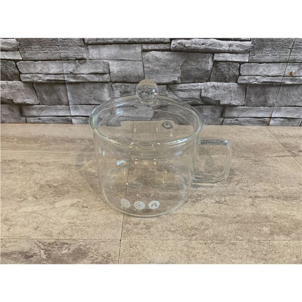 47 Oz Simmer Glass Pot For Stove Top With Lid
