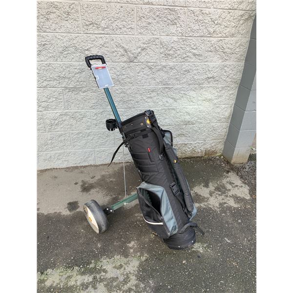 Folding Golf Cart & Golf Bag Combo