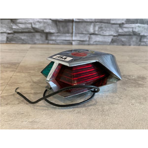 Vintage Chrome Attwood Boat Navigation Bi-Color Light