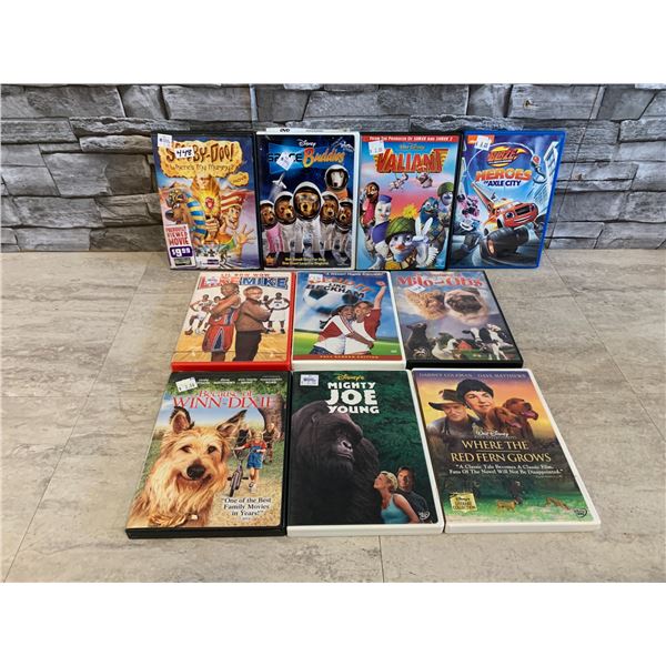 Lot of 10 Assorted Kids DVD's