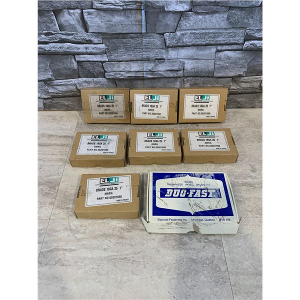 Lot of 8 Boxes Brad Nails & Staples