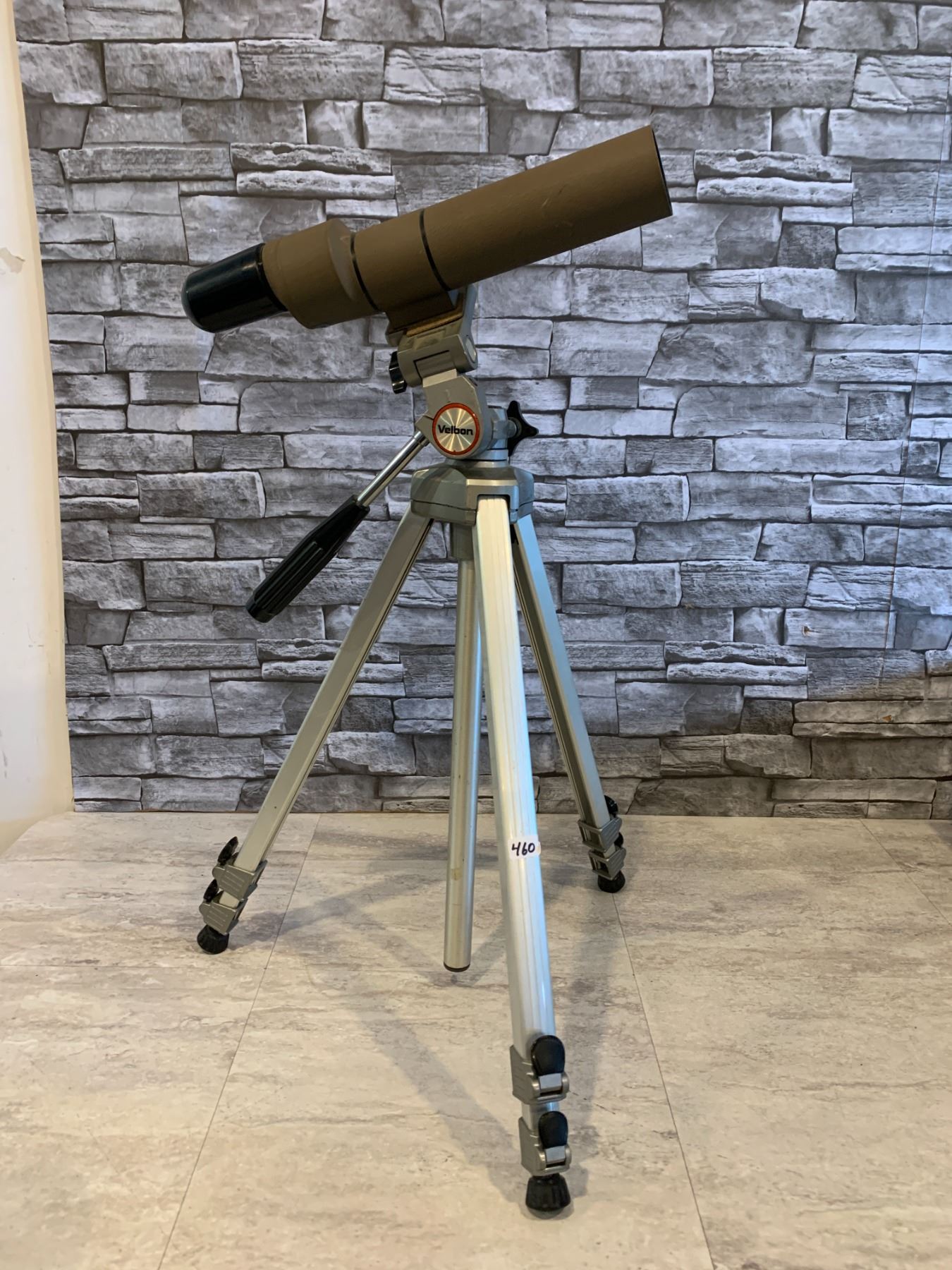 Vintage Velbon Tripod With Spotting Scope