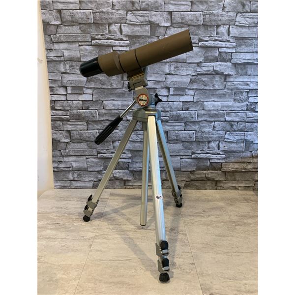 Vintage Velbon Tripod With Spotting Scope