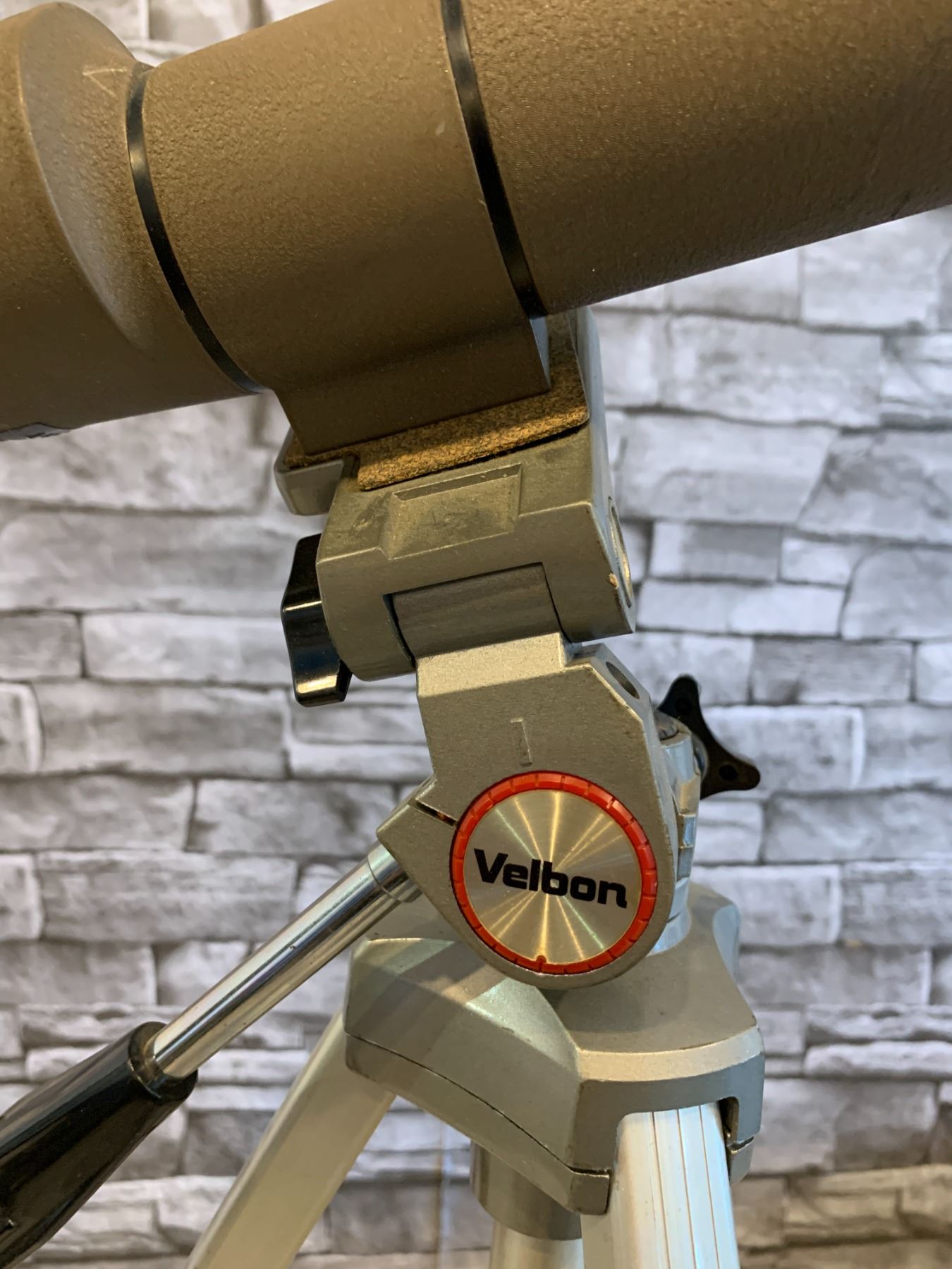 Vintage Velbon Tripod With Spotting Scope