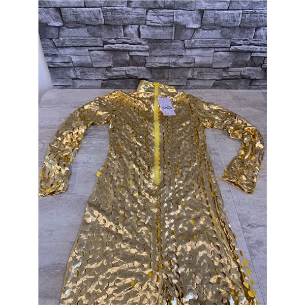 Gold & Yellow Perforated Body Suit