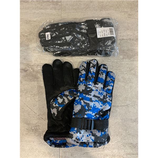 Lot of 2 Pairs - Kids Winter Gloves