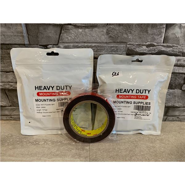 Lot of 2 Packs - Heavy Duty Mounting Tape - 16ft