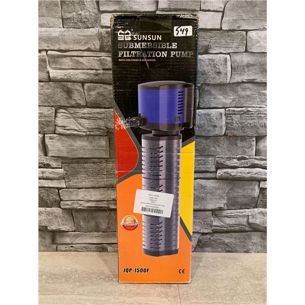 SunSun Submersible Filtration Pump Fresh & Salt Water