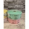 Image 3 : 4 Rolls of Double Stub Tickets for Draws and Raffles