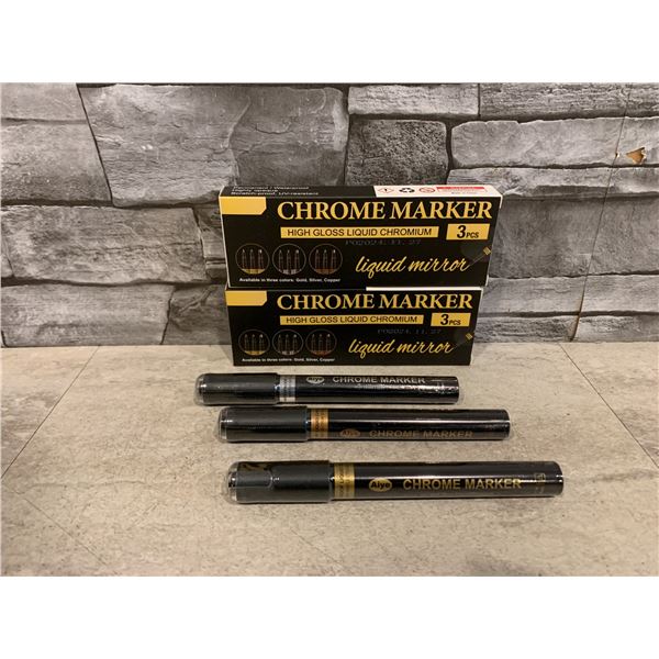 Lot of 2 3pcs Liquid Mirror High Gloss Liquid Chromium