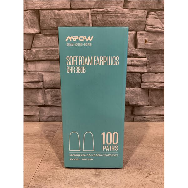 MPOW Soft Foam Ear Plugs - 100 Count