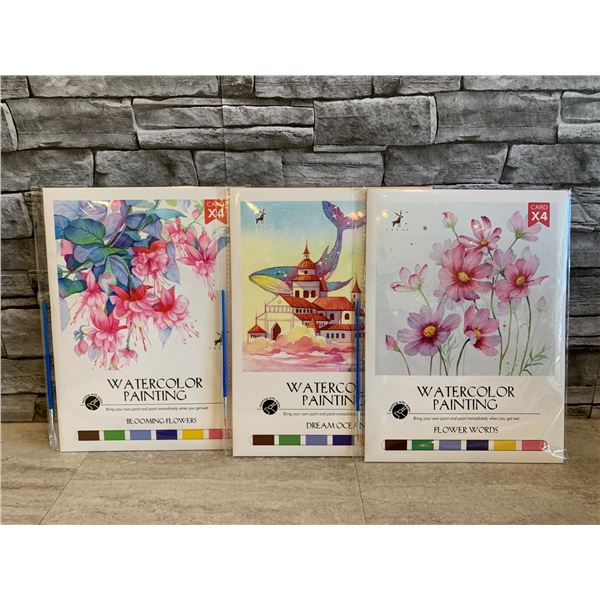 3-Pack Watercolor Paint with Water
