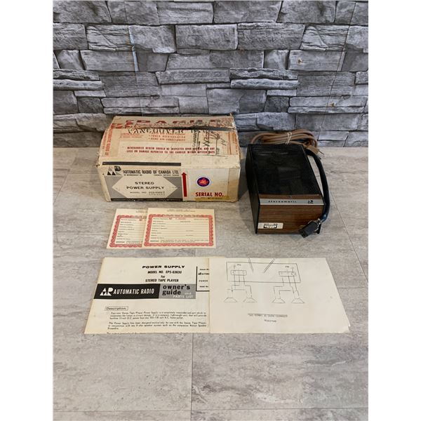 AR Stereomatic Tape Player Power Supply