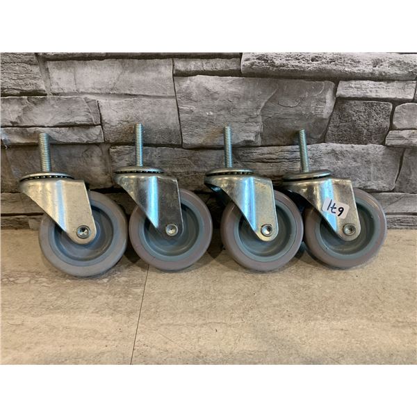 Lot of 4 - 3 inch Locking Swivel Casters