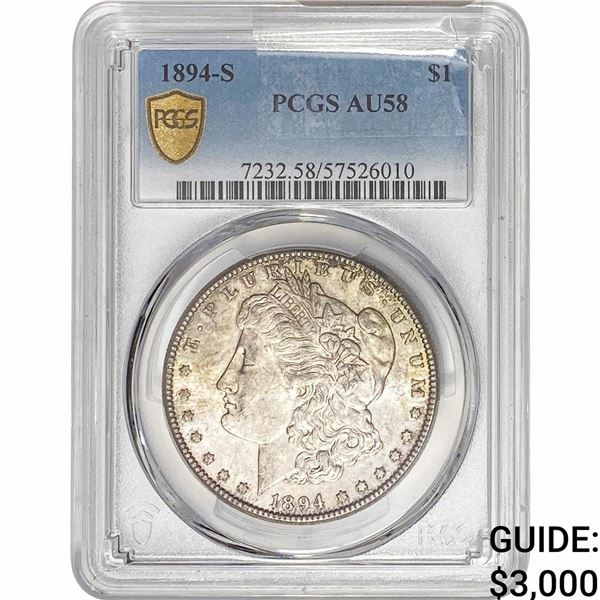 1894-S Morgan Silver Dollar PCGS AU58