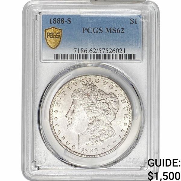 18888-S Morgan Silver Dollar PCGS MS62