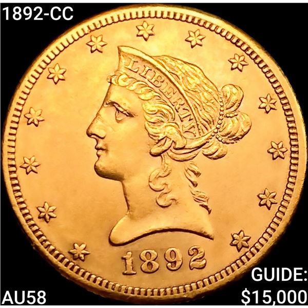 1892-CC $10 Gold Eagle